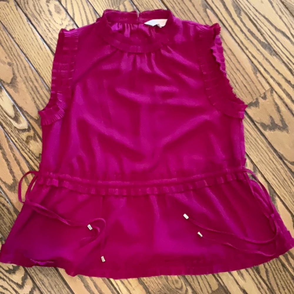 Sleeveless Magenta Blouse